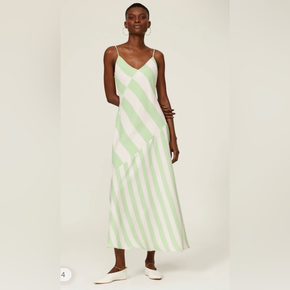 Saunders Mint Imman Striped Dress - Picture 2 of 9